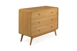 Poe Oak 3 Drawers Chest