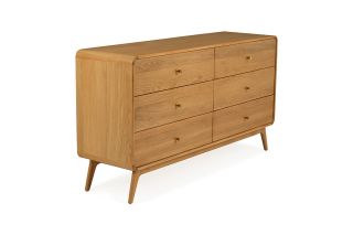 Poe Oak 6 Drawers Chest