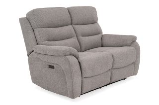Presley Light Grey 2 Seater Electric Recliner Sofa