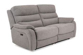 Presley Light Grey 3 Seater Electric Recliner Sofa