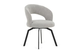 Provence Grey Fabric Swivel Dining Chair