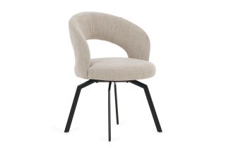 Provence Taupe Fabric Swivel Dining Chair