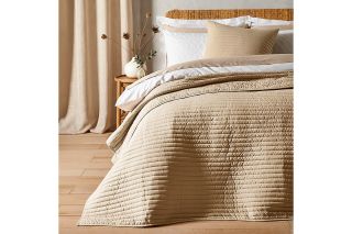Quilted Bedspread Natural 220x230cm