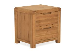 Radcliff Oak 2 Drawer Bedside Table