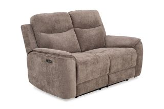 Rhapsody Grey Fabric Electric Recliner Sofa - 2 Seater