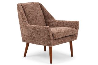 Rose Deep Speckled Fabric Armchair