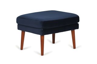 Rose Navy Velvet Footstool