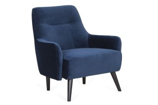 Rufus Navy Fabric Armchair