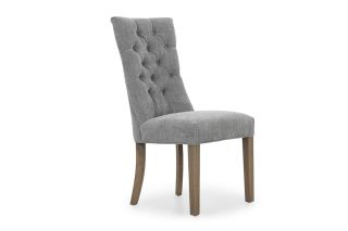 Santino Dark Grey Dining Chair With Grey Leg