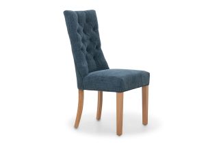 Santino Navy Dining Chair With Natural Oak Leg