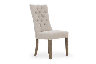 Santino Taupe Dining Chair With Grey Leg