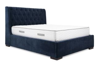 Serenity Navy Fabric King 5ft Storage Bed