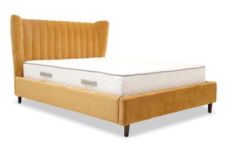 Shelly Gold Fabric Double 4ft6 Bed Frame