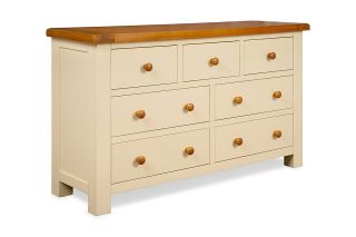 Somerset Cream Oak 7 Drawers Chest