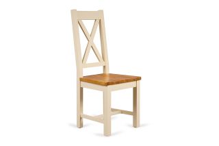Somerset Cream Oak Dining Chair x Back
