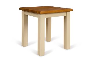 Somerset Cream Oak Dressing Stool With Wooden Seat