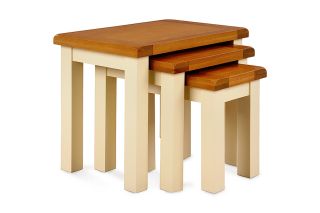 Somerset Cream Oak Nest Of Tables