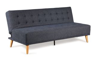 Studio Navy Fabric 3 Seater Sofa Bed