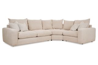 Layla Grey Fabric Corner Sofa-Outlet-New Ross