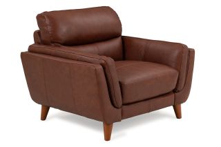 Bianca Brown Leather Armchair