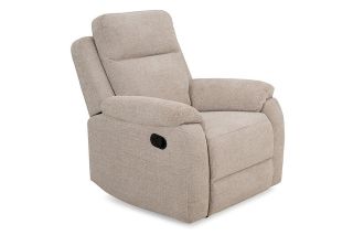 Brandon Cream Fabric Manual Recliner Armchair