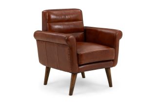 Brody Brown Leather Armchair