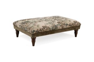 pola green fabric footstool