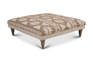 pola green fabric footstool