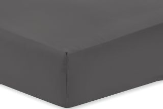 Superking Fitted Sheet Grey 400Tc Cotton Sateen