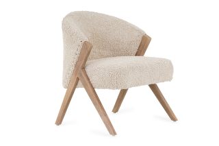 Talia Cream Fabric Armchair
