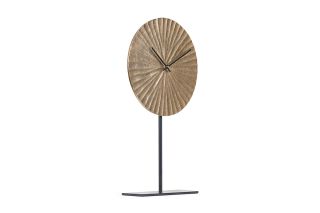 Texture Table Clock Brass 48cm