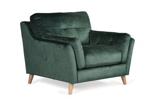 The Oliver Green Velvet Armchair
