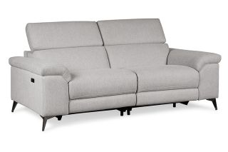 Toronto Grey Fabric 3 Seater Electric Recliner Sofa