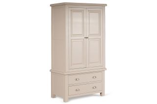 Toscana Grey 2 Drawers 2 Doors Wardrobe