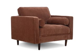 Turner Brown Fabric Armchair