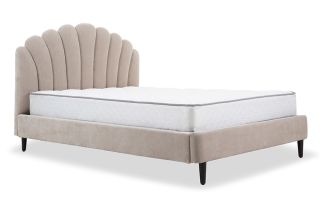 Venus Taupe Fabric Double 4ft6 Bed Frame