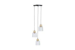 Waved Glass Pendant 3 Tier