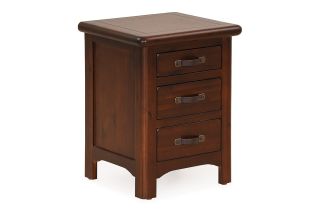 Westport Walnut 3 Drawer Bedside Table