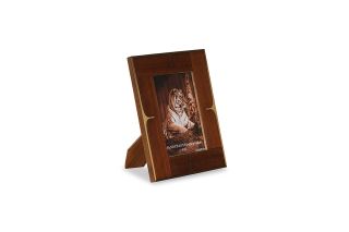 Wood And Brass Frame 4x6In