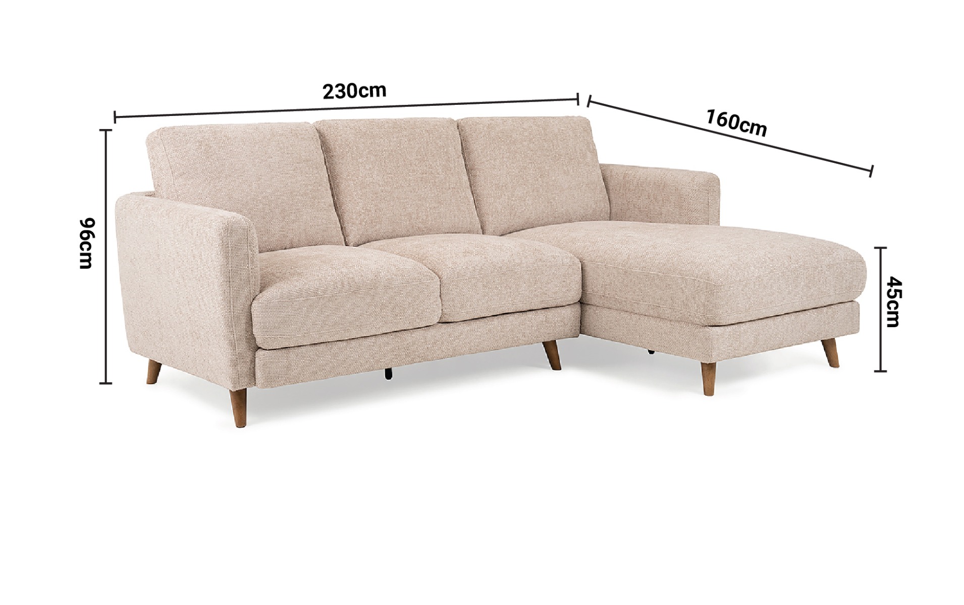 Dantes Corner Unit RHF dimensions