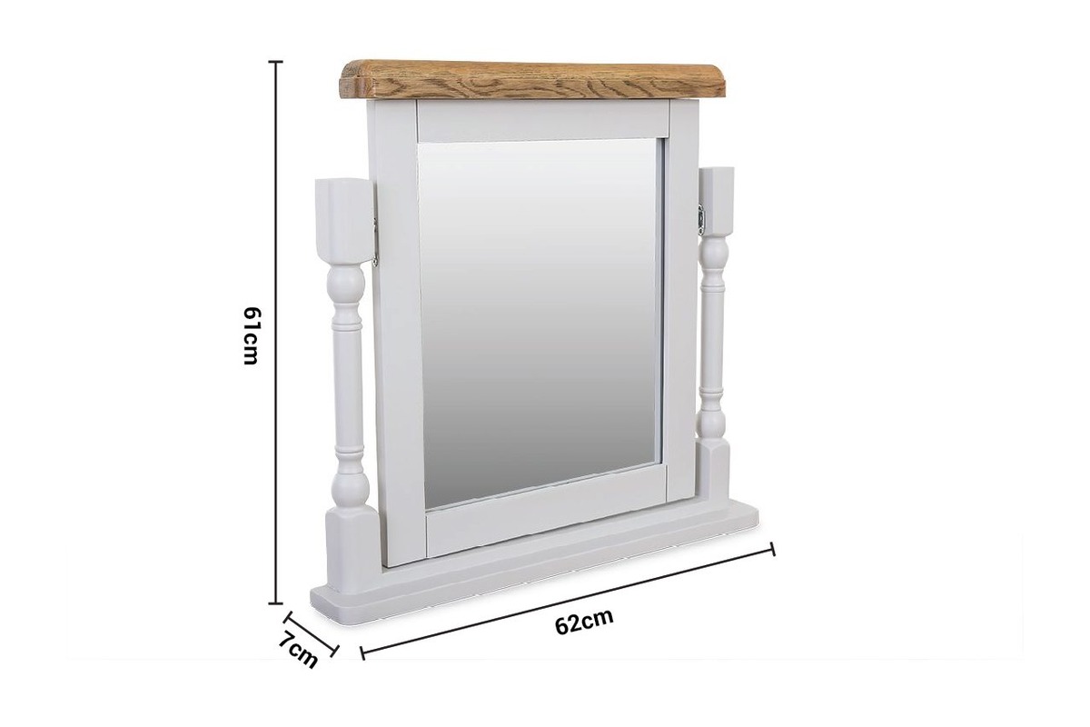 Discovery Grey Oak Dressing Mirror dimensions