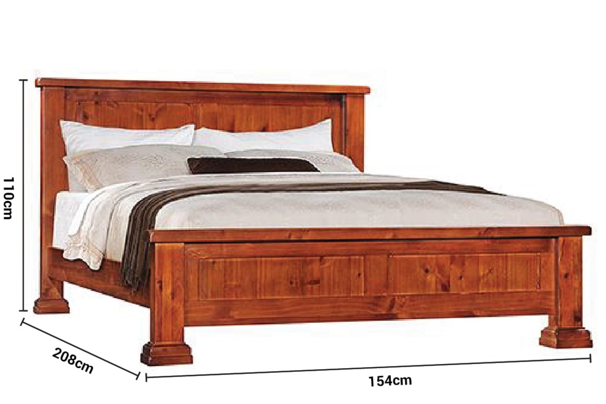 Egyptian Brown Double 4'6 Bed Frame dimensions