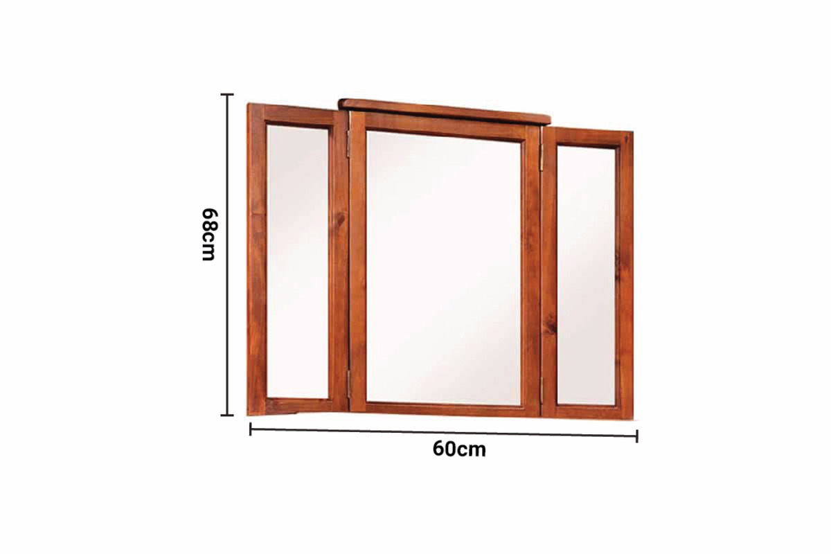 Egyptian Brown Dressing Mirror dimensions