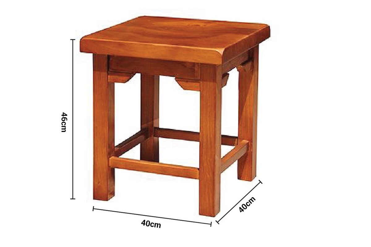 Egyptian Brown Dressing Stool dimensions
