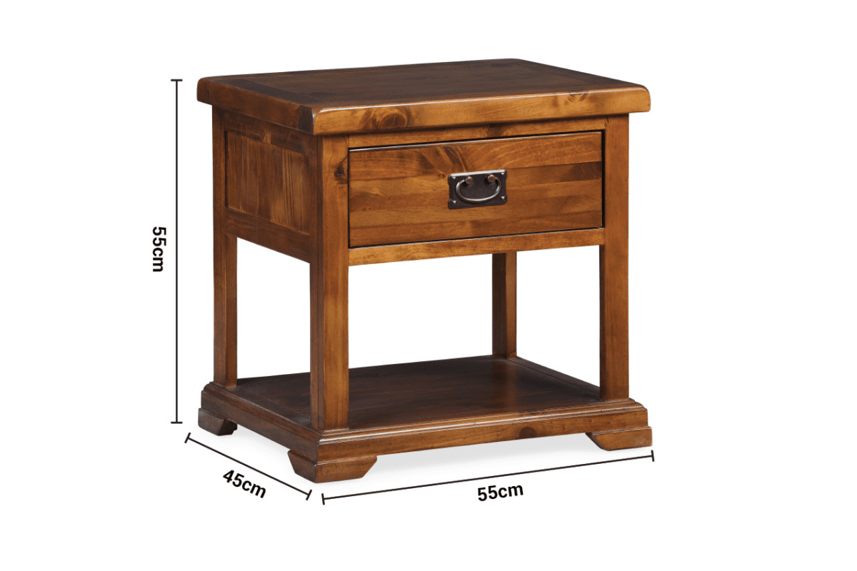 Egyptian Brown Side Table dimensions