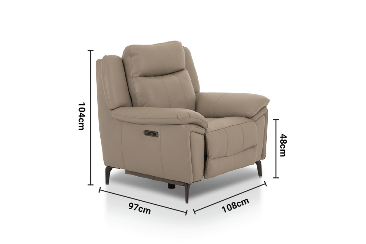 Erin Electric Recliner Armchair dimensions