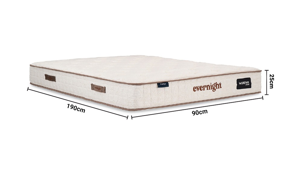 Evernight Prestige 3' Single Mattress dimensions