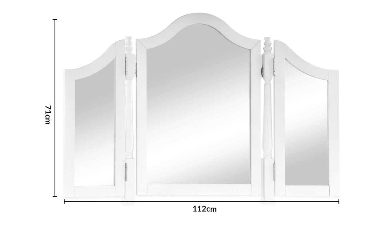 Farah White Dressing Mirror dimensions