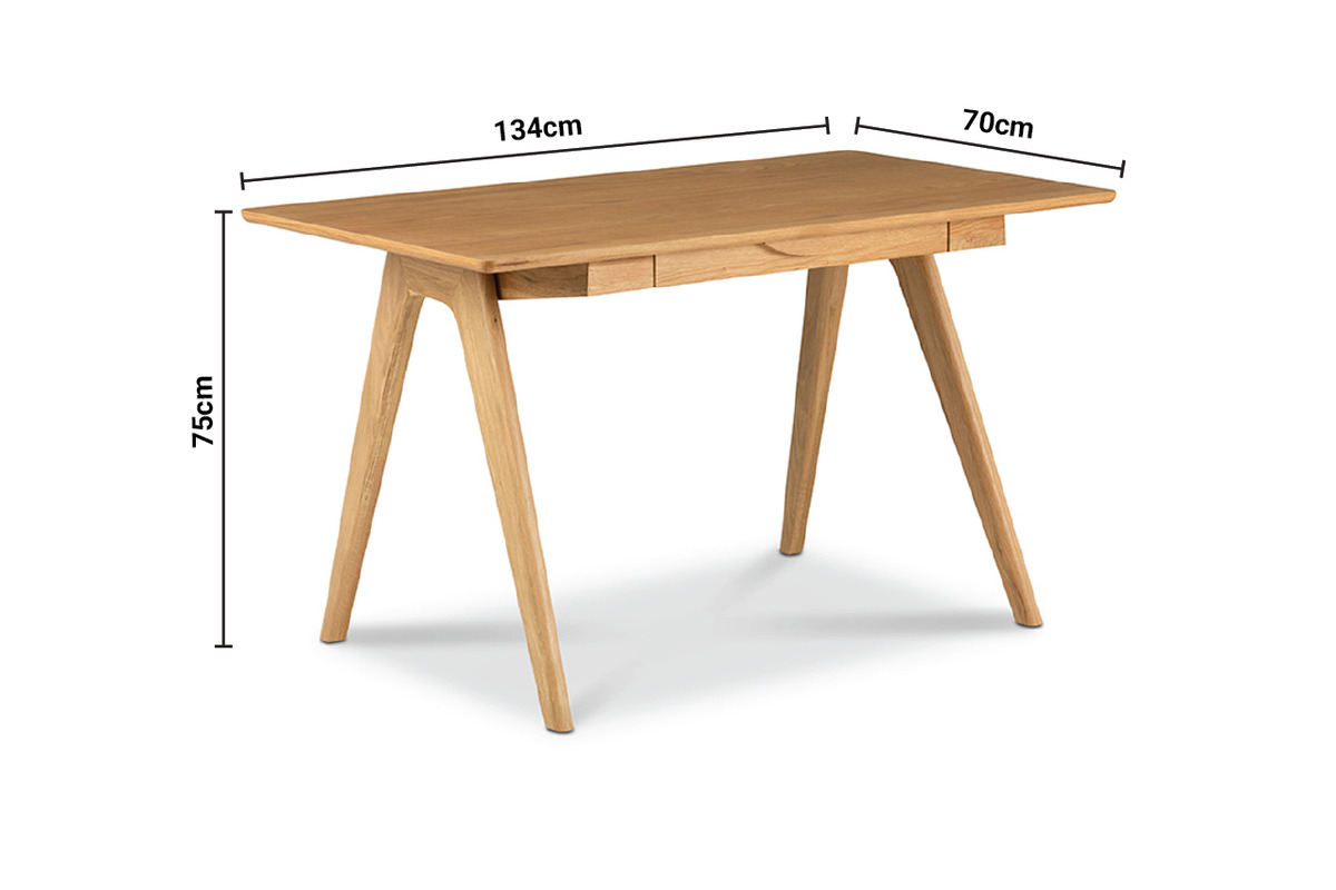 Foster Oak Desk dimensions