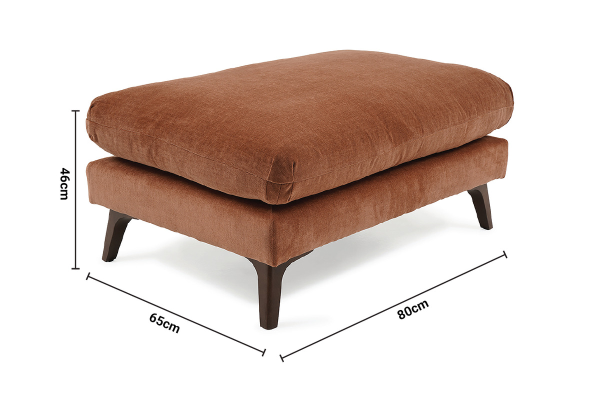 Grace Dusk Apricot Corner Footstool dimensions